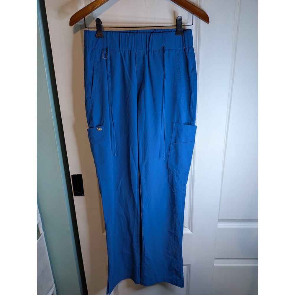 Greys Anatomy by Barco Signature Blue Cargo Scrub Pants Womens Small RN50681